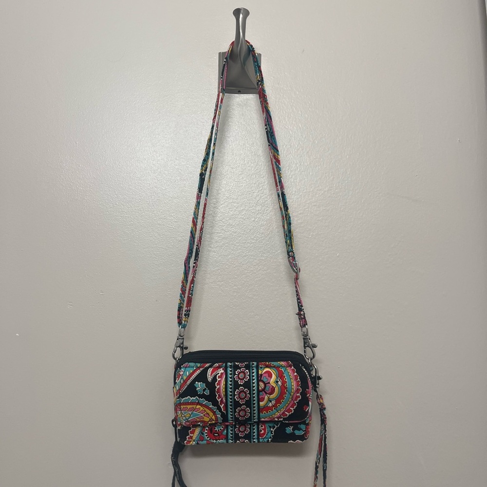Vera Bradley Black Crossbody Bag with Adjustable Strap
